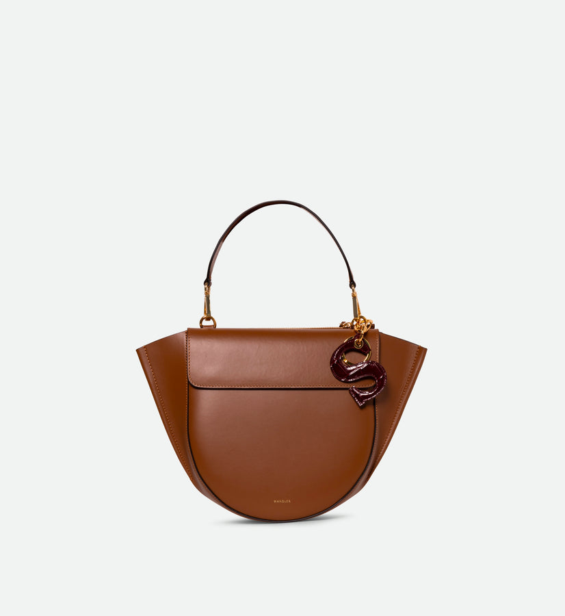 Bag Charm Letter - S - Bordeaux Croco