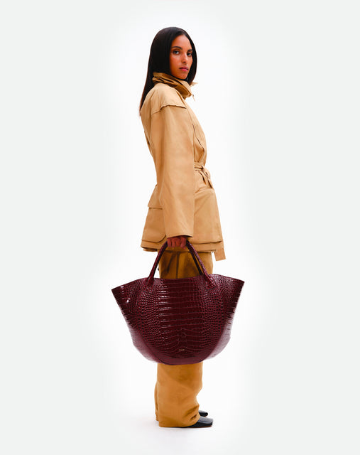 Hortensia Shopper - Bordeaux Croco