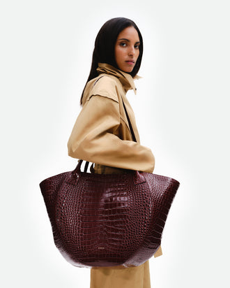 Hortensia Shopper - Bordeaux Croco