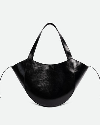 Hortensia Slouch Tote - Black Glaze