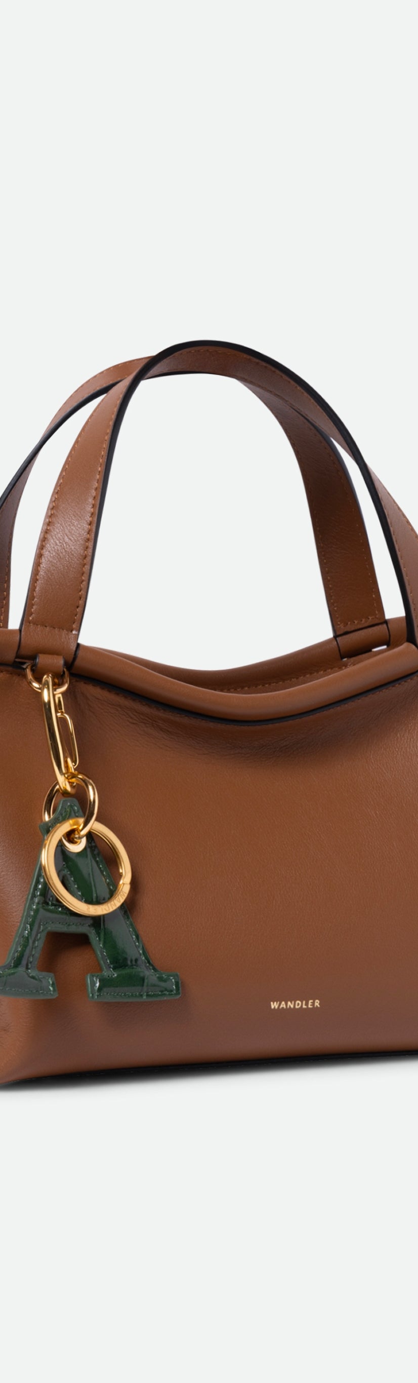 Bag Charm Letter - A - Olive Croco