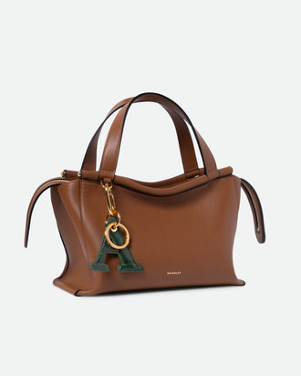 Bag Charm Letter - A - Olive Croco