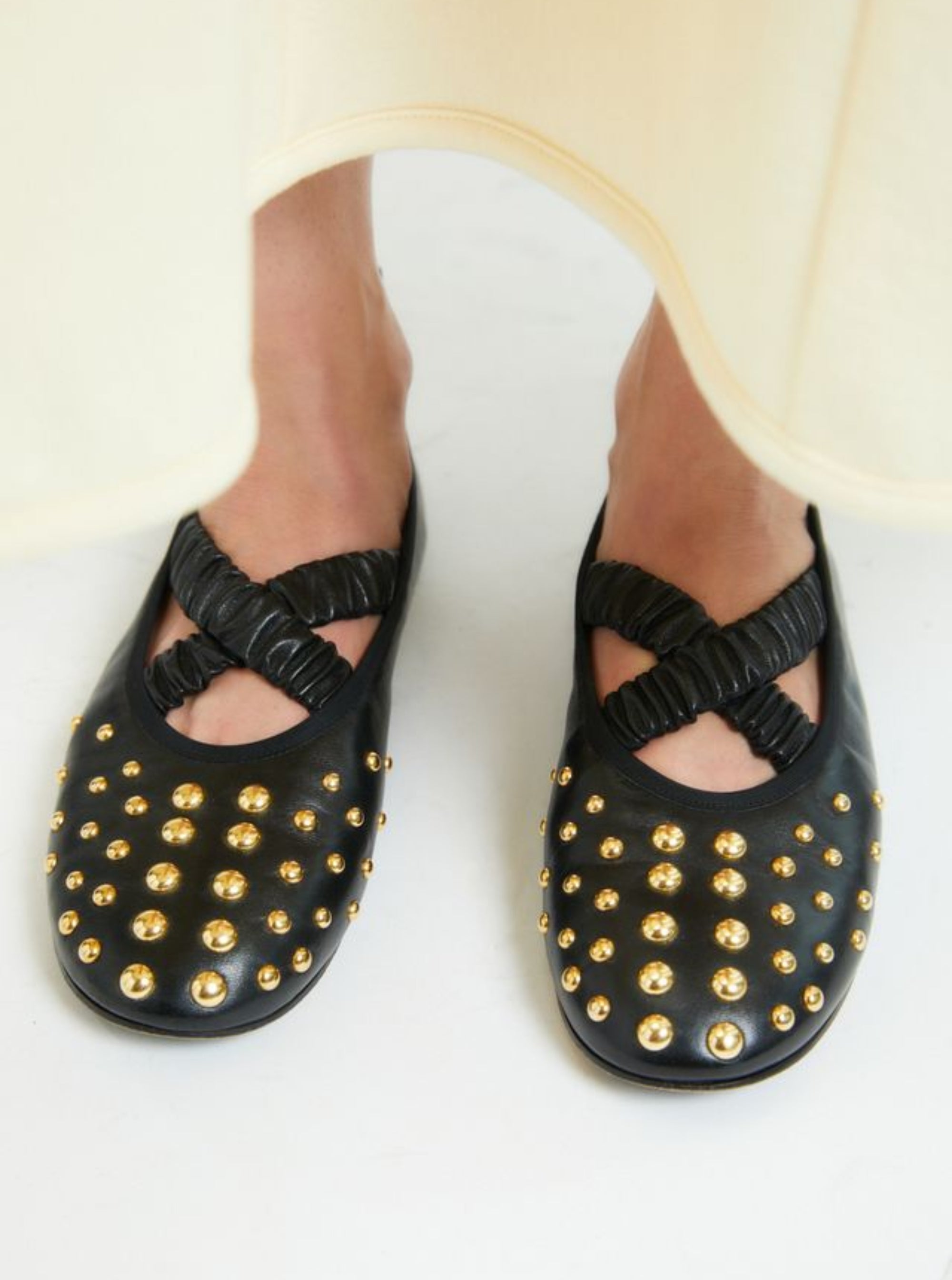 June Ballerina - Black / Studs