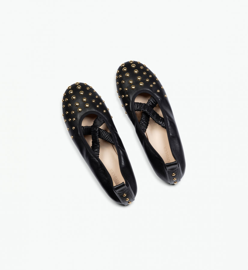 June Ballerina - Black / Studs