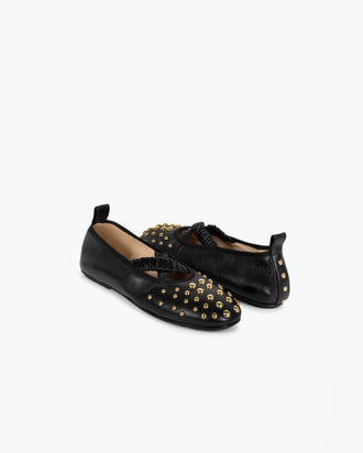 June Ballerina - Black / Studs