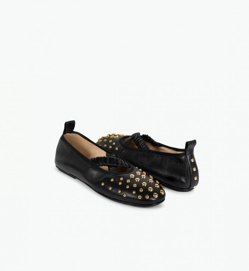 June Ballerina - Black / Studs