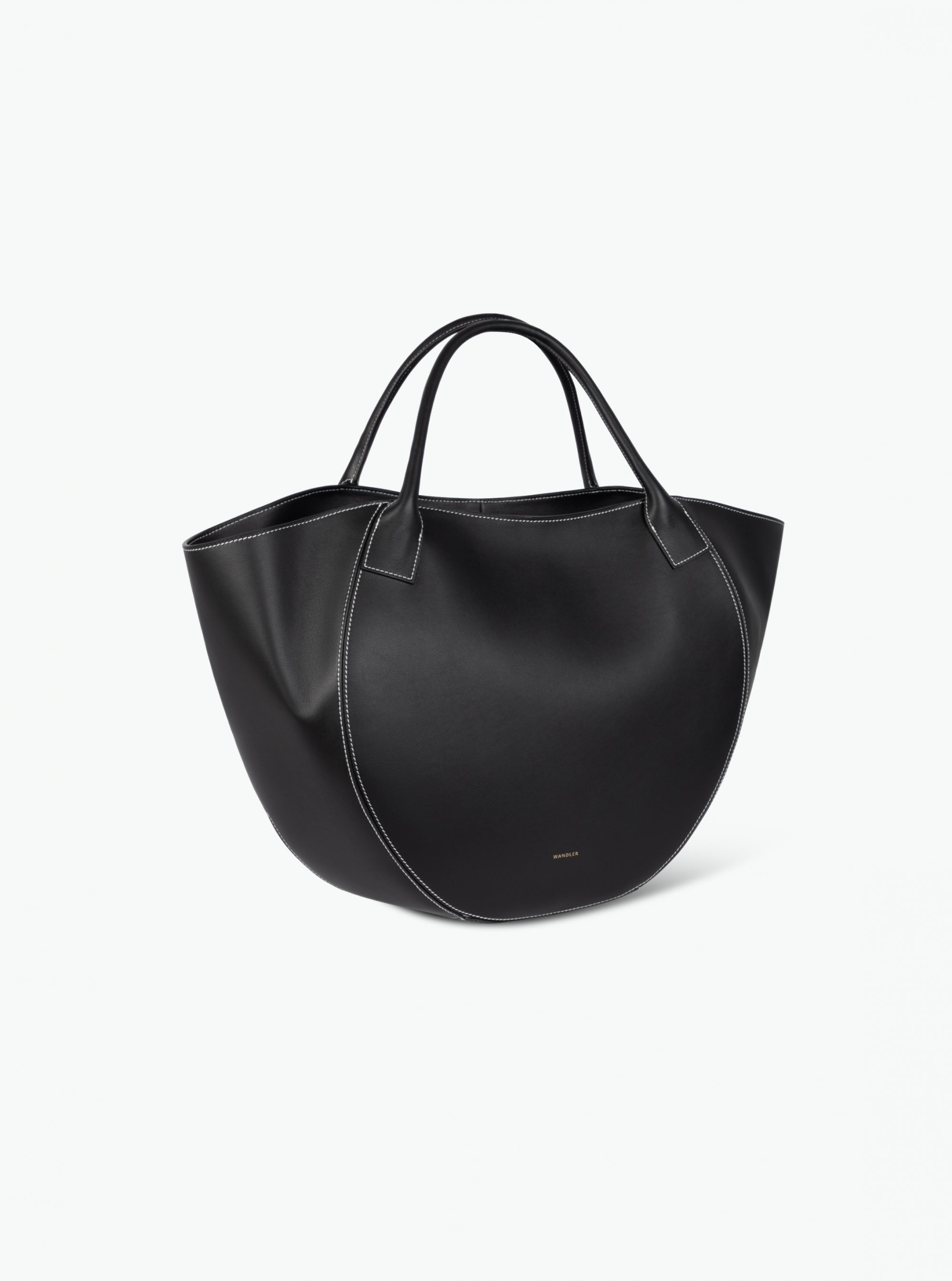 Mia Shopper - Black / White Stitch