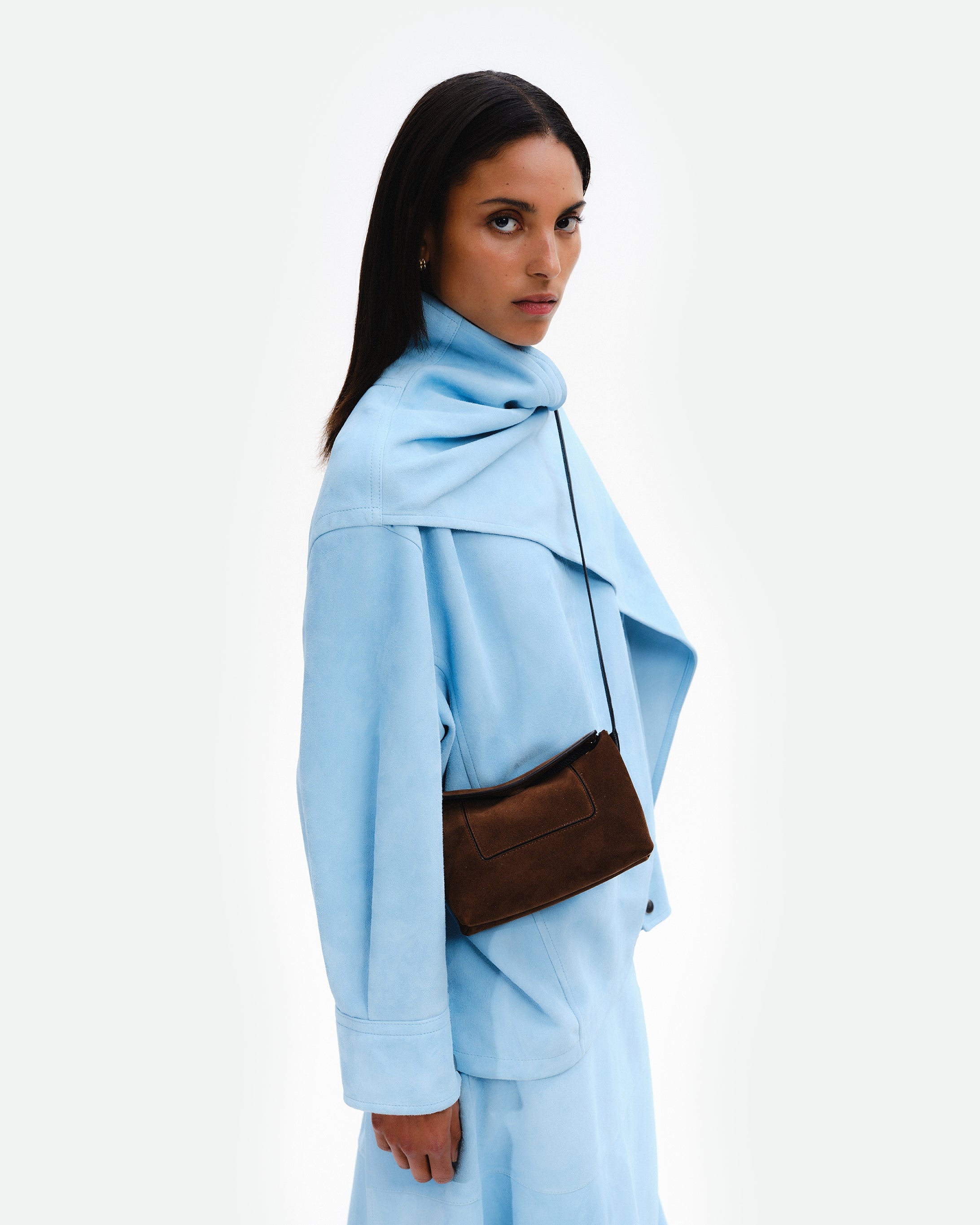 Penelope Slouch Mini - Palissander Suede
