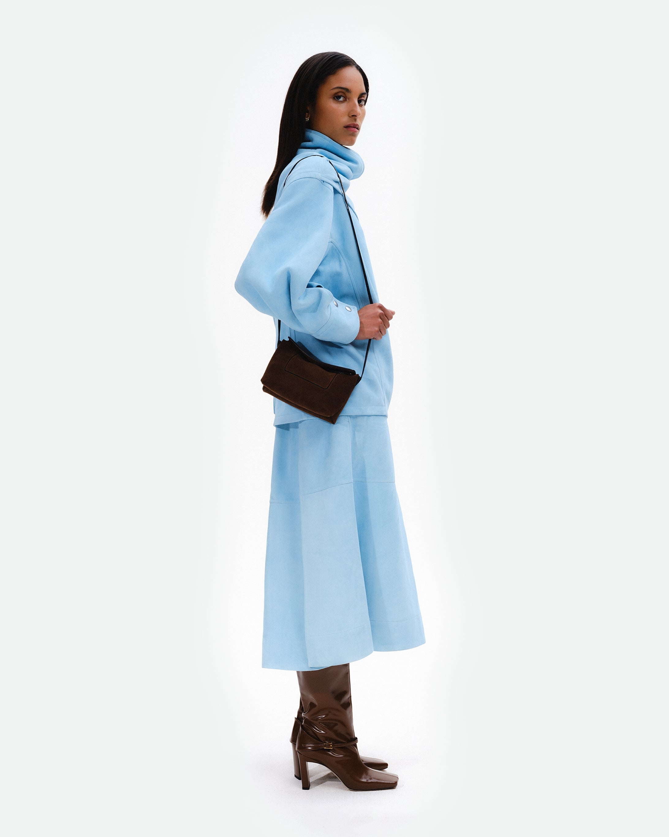 Penelope Slouch Mini - Palissander Suede