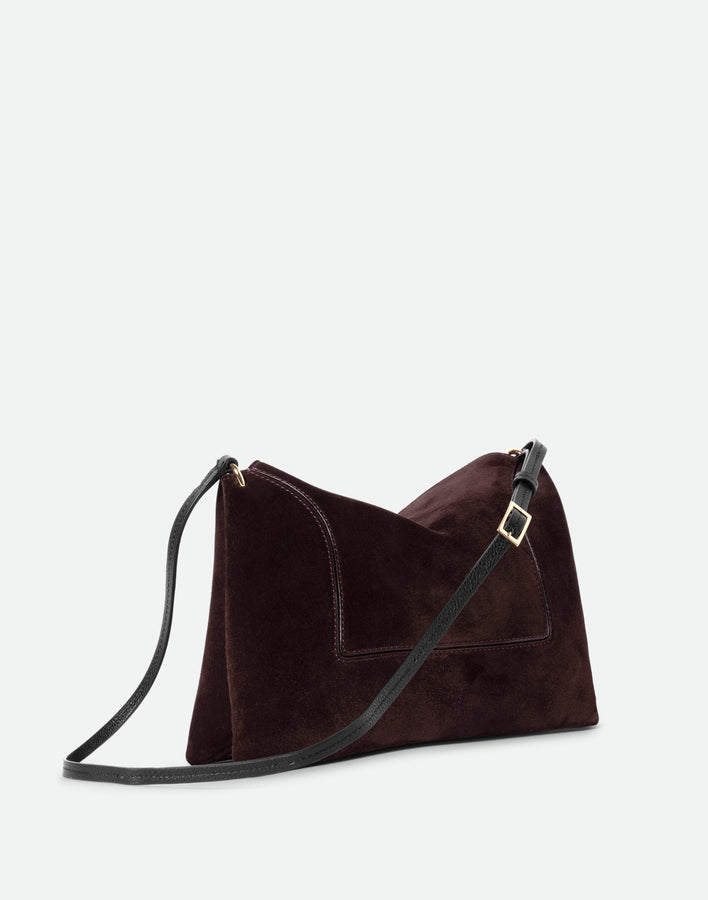 Penelope Slouch Bag - Acai Suede