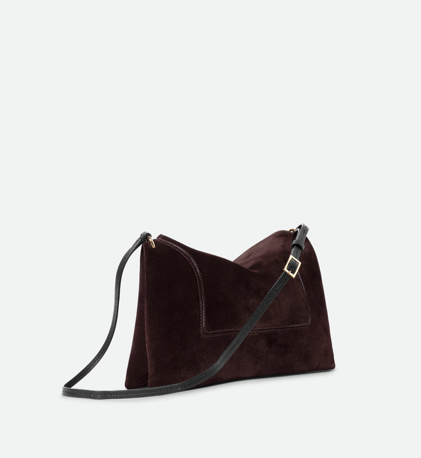 Penelope Slouch Bag - Acai Suede