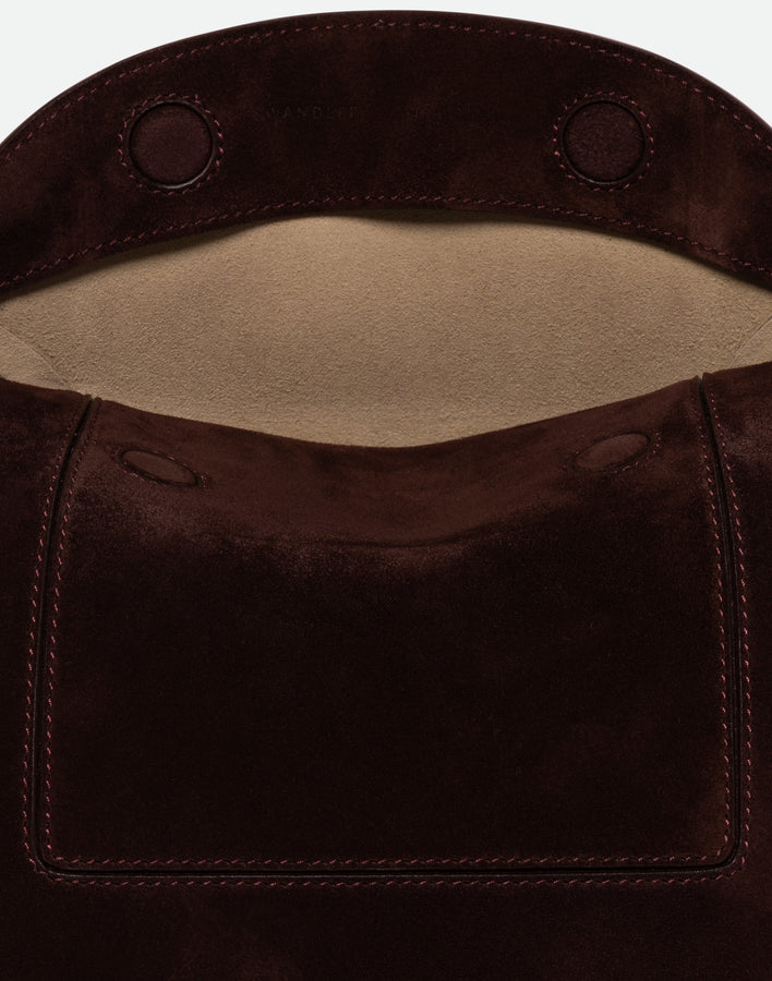 Penelope Slouch Bag - Acai Suede