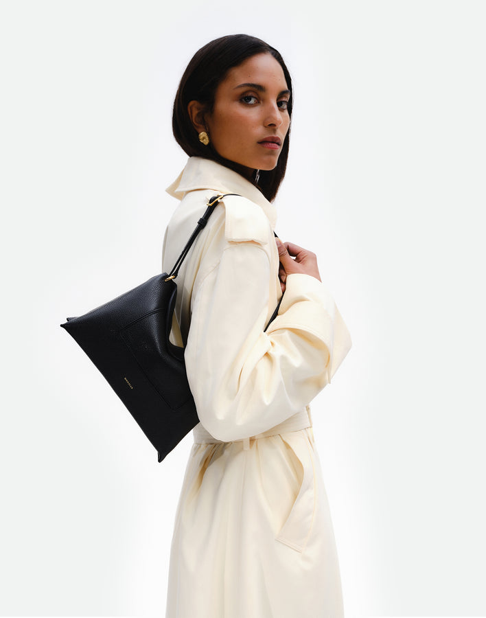 Penelope Slouch Bag - Black Crust