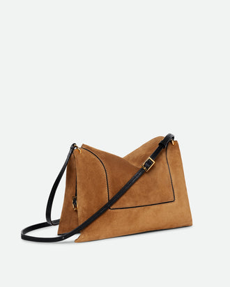 Penelope Slouch Bag - Cognac Suede