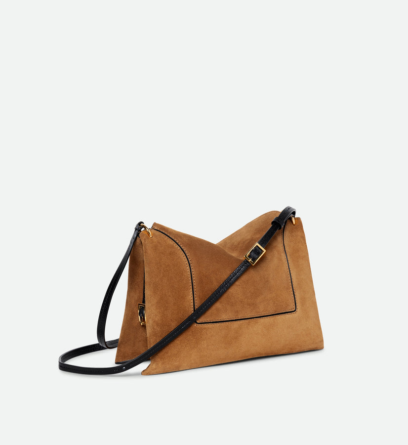 Penelope Slouch Bag - Cognac Suede