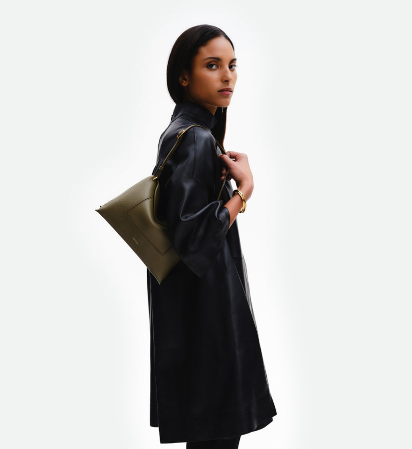 Penelope Slouch Bag - Olive Crust