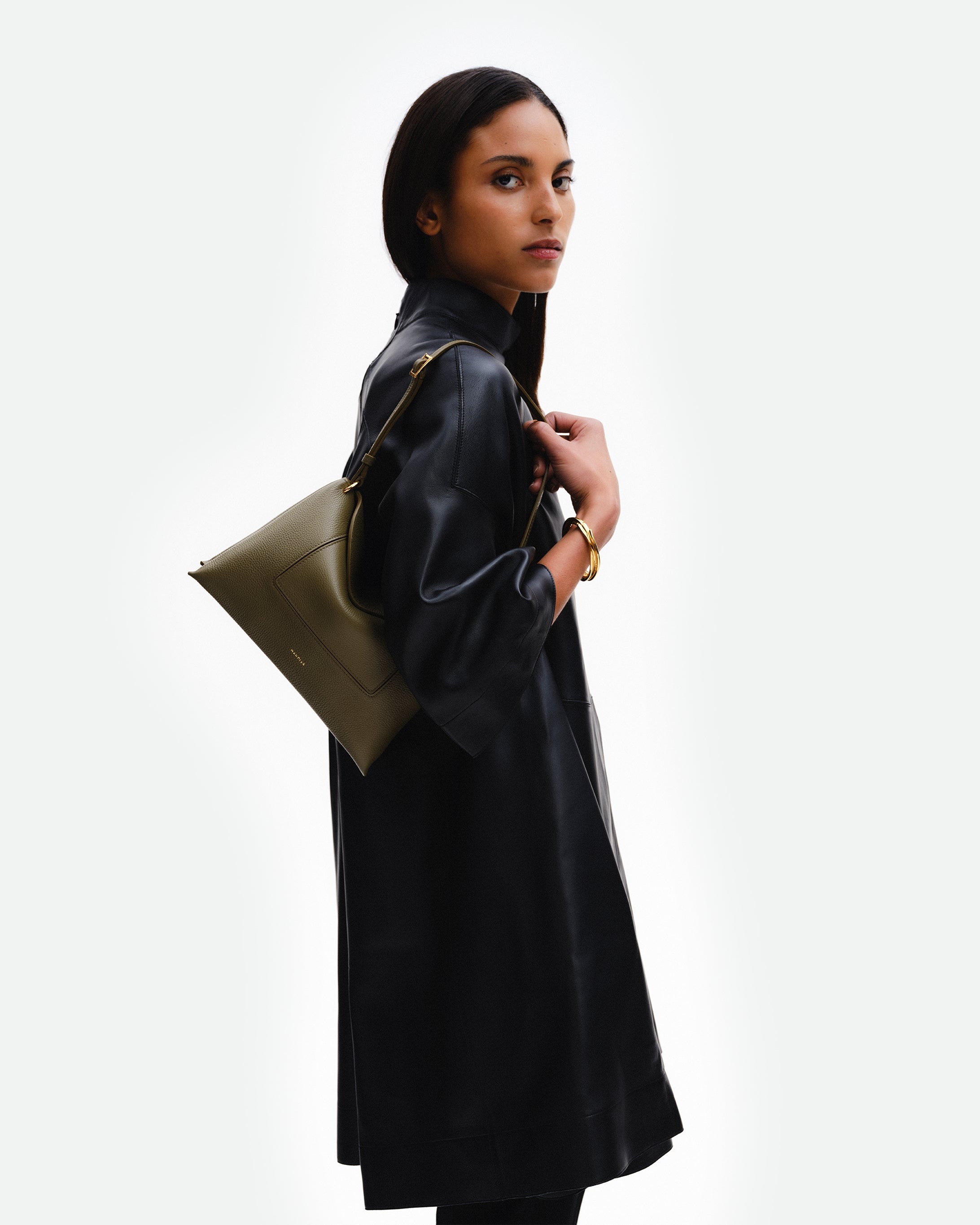 Penelope Slouch Bag - Olive Crust