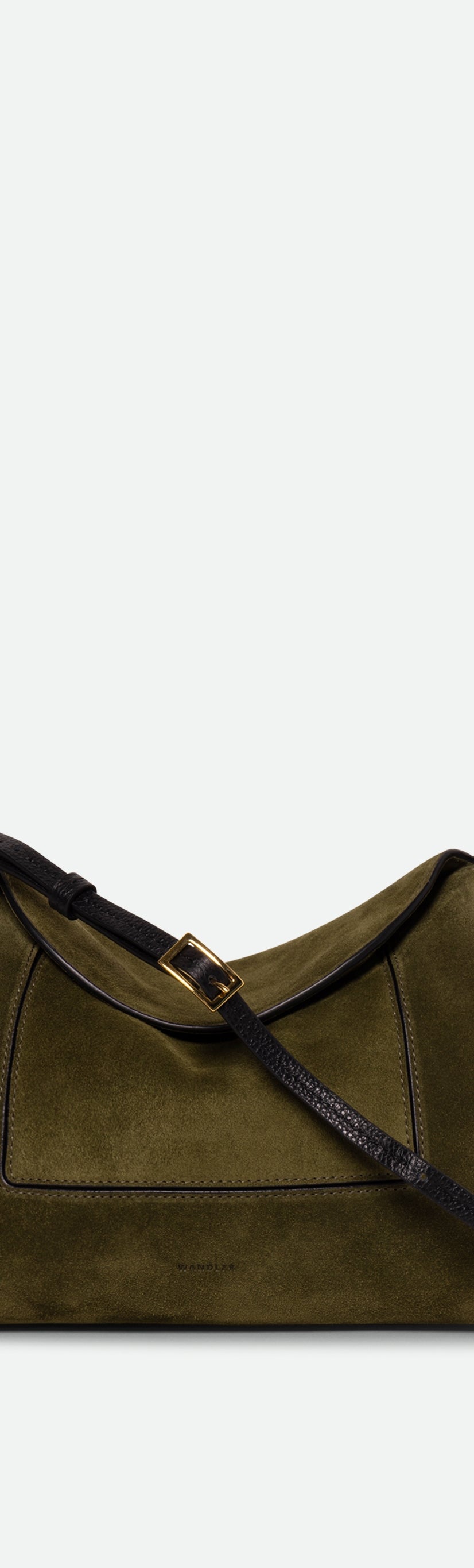 Penelope Slouch Bag - Olive Suede