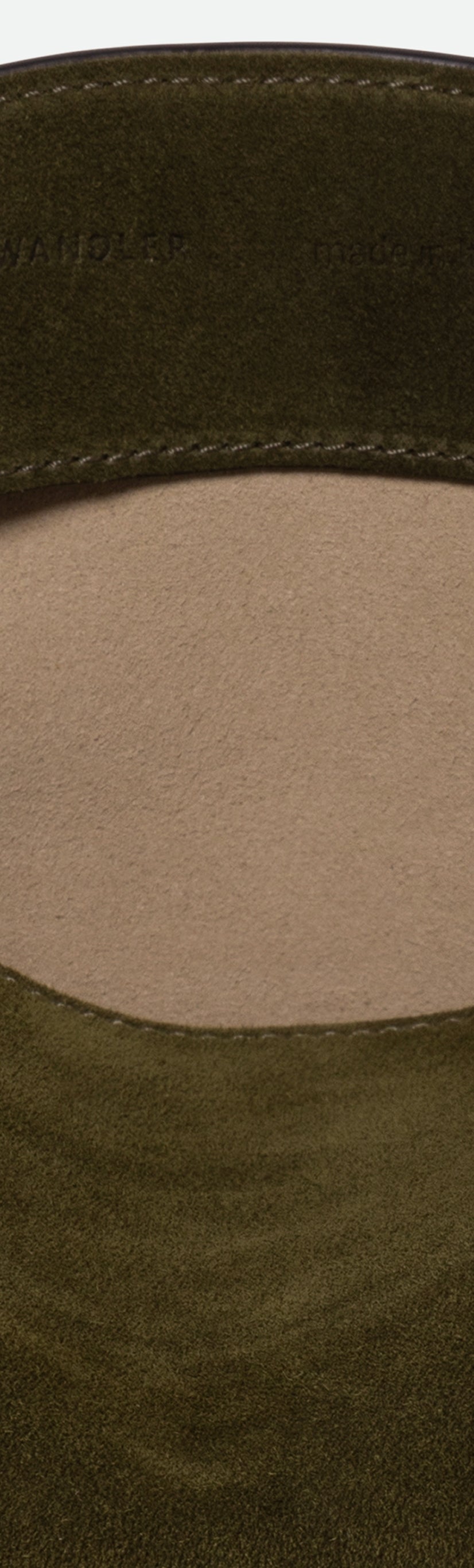 Penelope Slouch Bag - Olive Suede