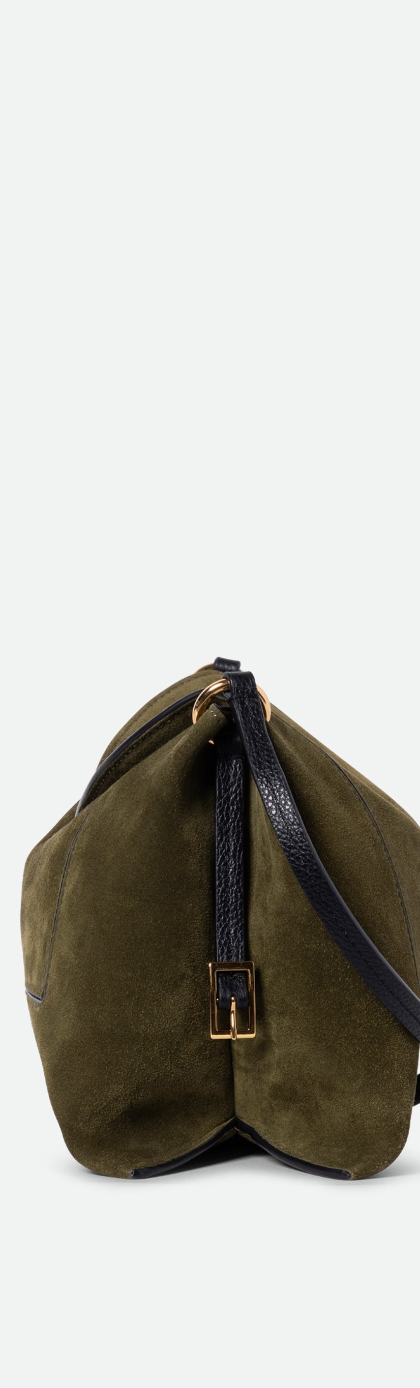 Penelope Slouch Bag - Olive Suede