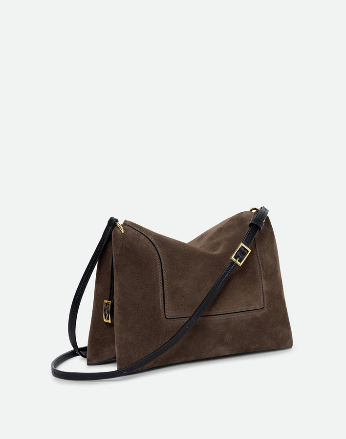 Penelope Slouch Bag - Palissander Suede