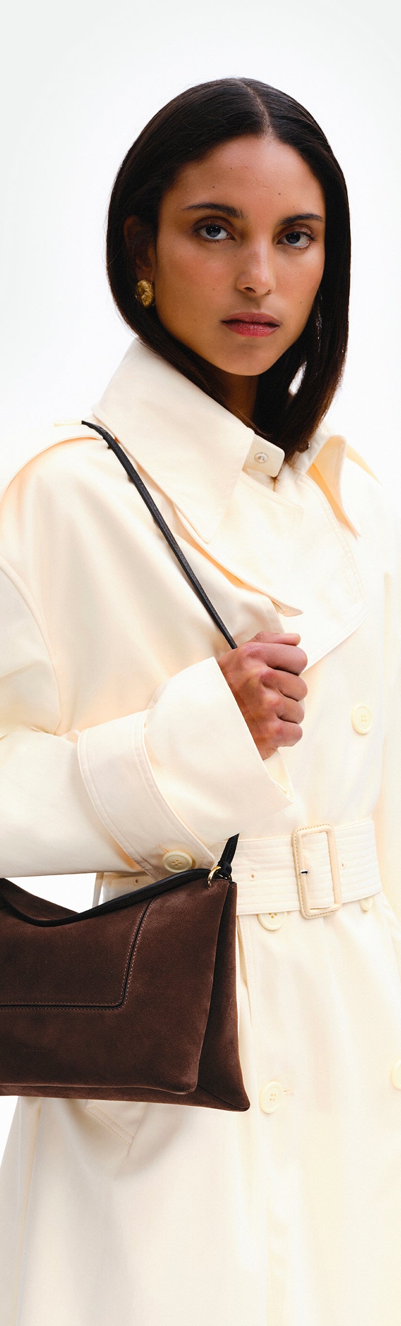 Penelope Slouch Bag - Palissander Suede