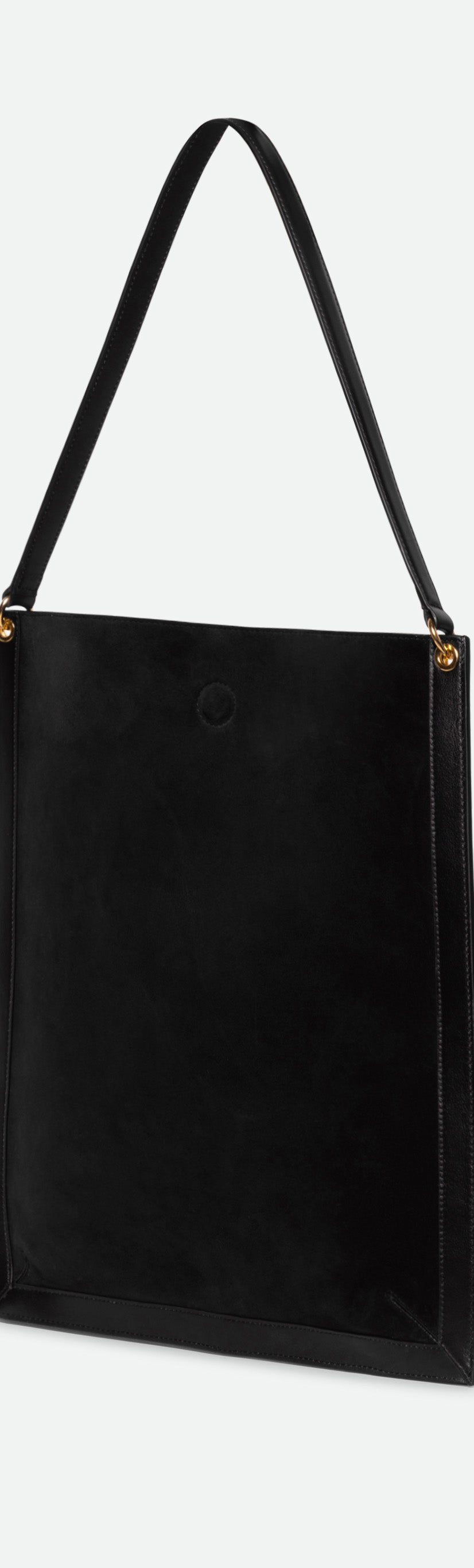 Penny Tote - Black Suede / Black