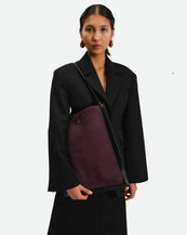 Penny Tote - Grape Suede / Black