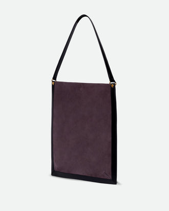 Penny Tote - Grape Suede / Black