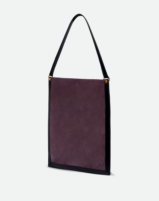 Penny Tote - Grape Suede / Black