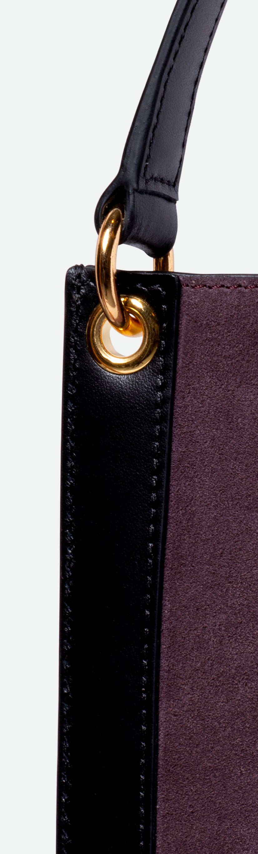 Penny Tote - Grape Suede / Black