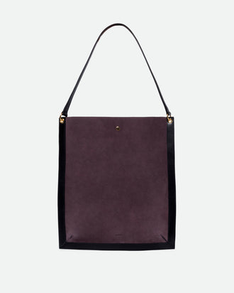 Penny Tote - Grape Suede / Black