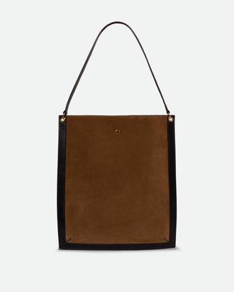 Penny Tote - Tabbaco Suede / Black