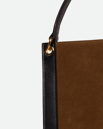 Penny Tote - Tabbaco Suede / Black