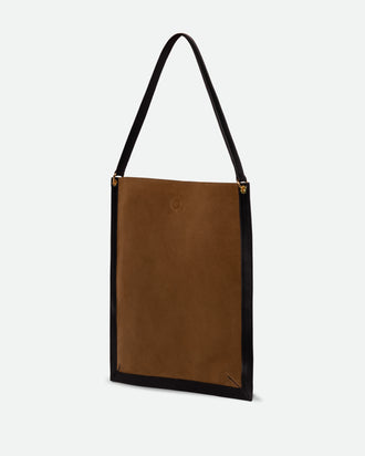 Penny Tote - Tabbaco Suede / Black