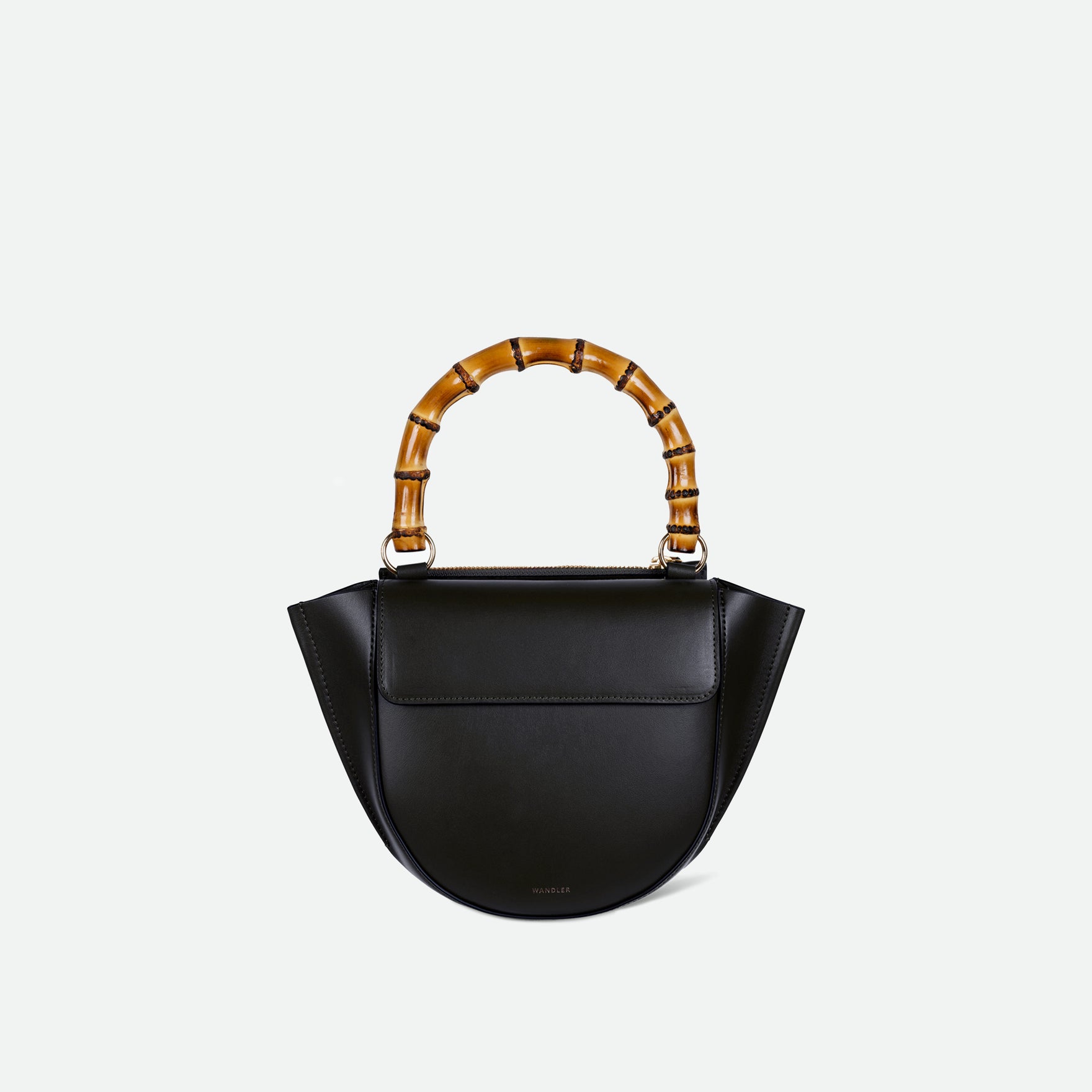 Hortensia Bag Mini - Black / Brown Bamboo