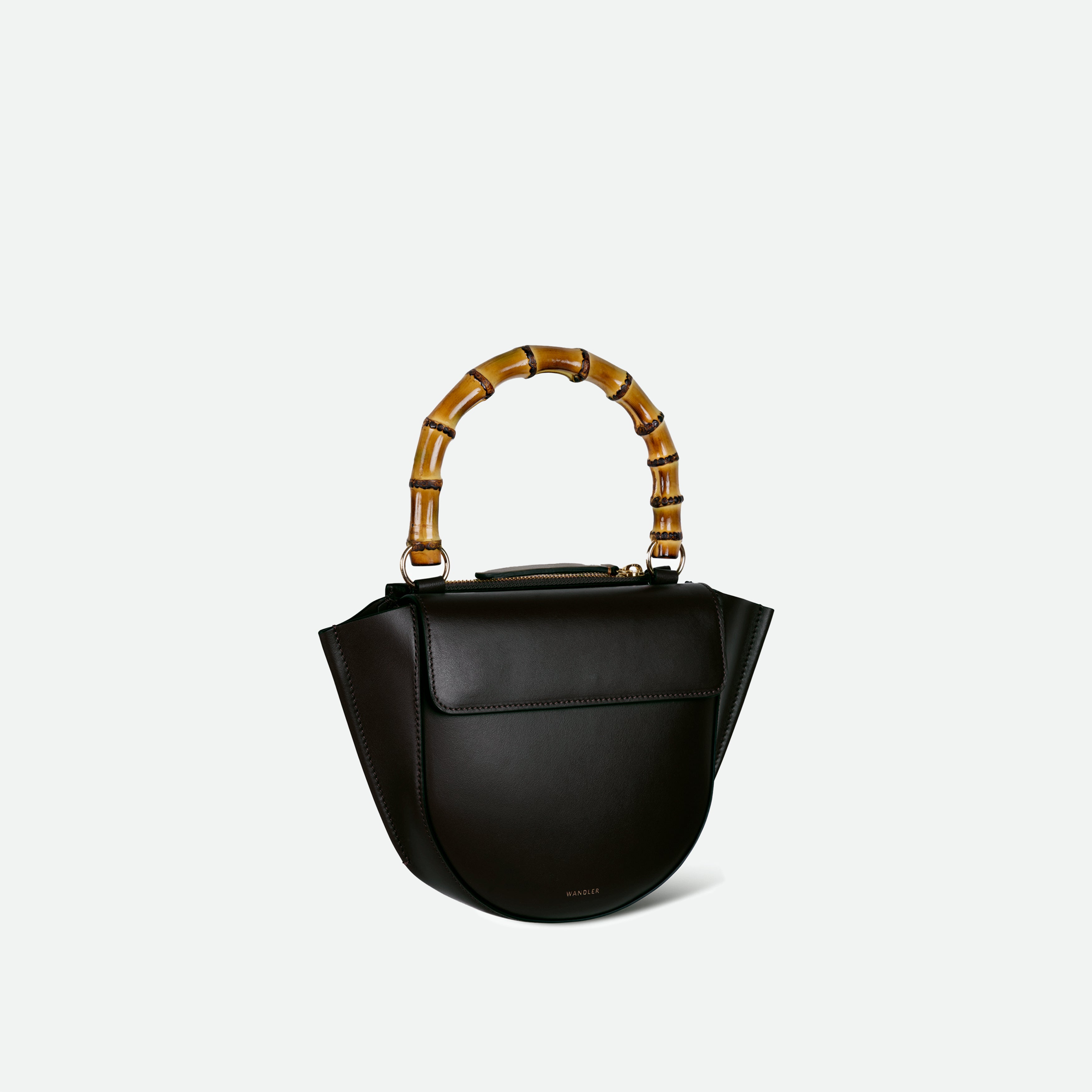 Hortensia Bag Mini - Black / Brown Bamboo – Wandler.com