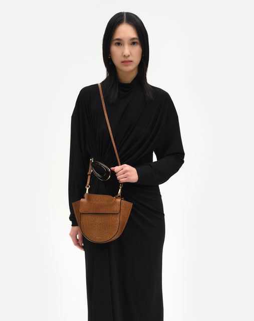 Hortensia Bag Mini - Tabacco Lizzard