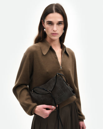 Penelope Slouch Bag - Space Suede