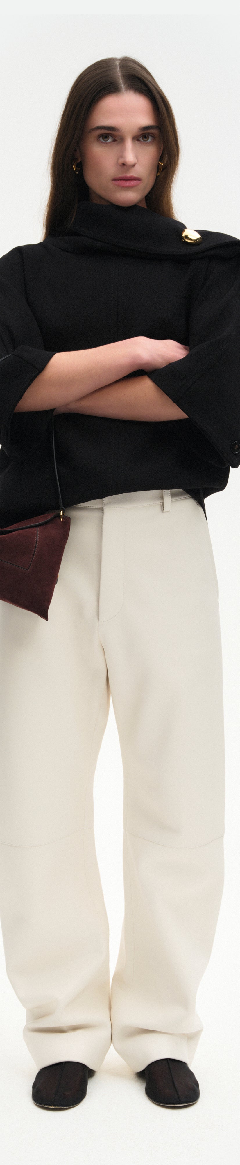 Penelope Slouch Bag - Acai Suede