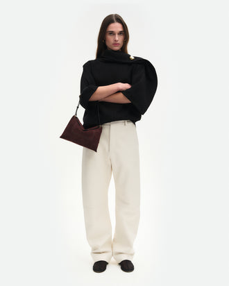 Penelope Slouch Bag - Acai Suede