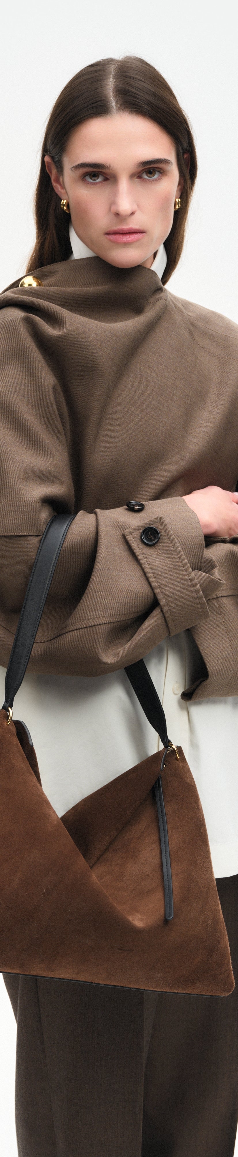 Penelope Tote - Palissander Suede / Black