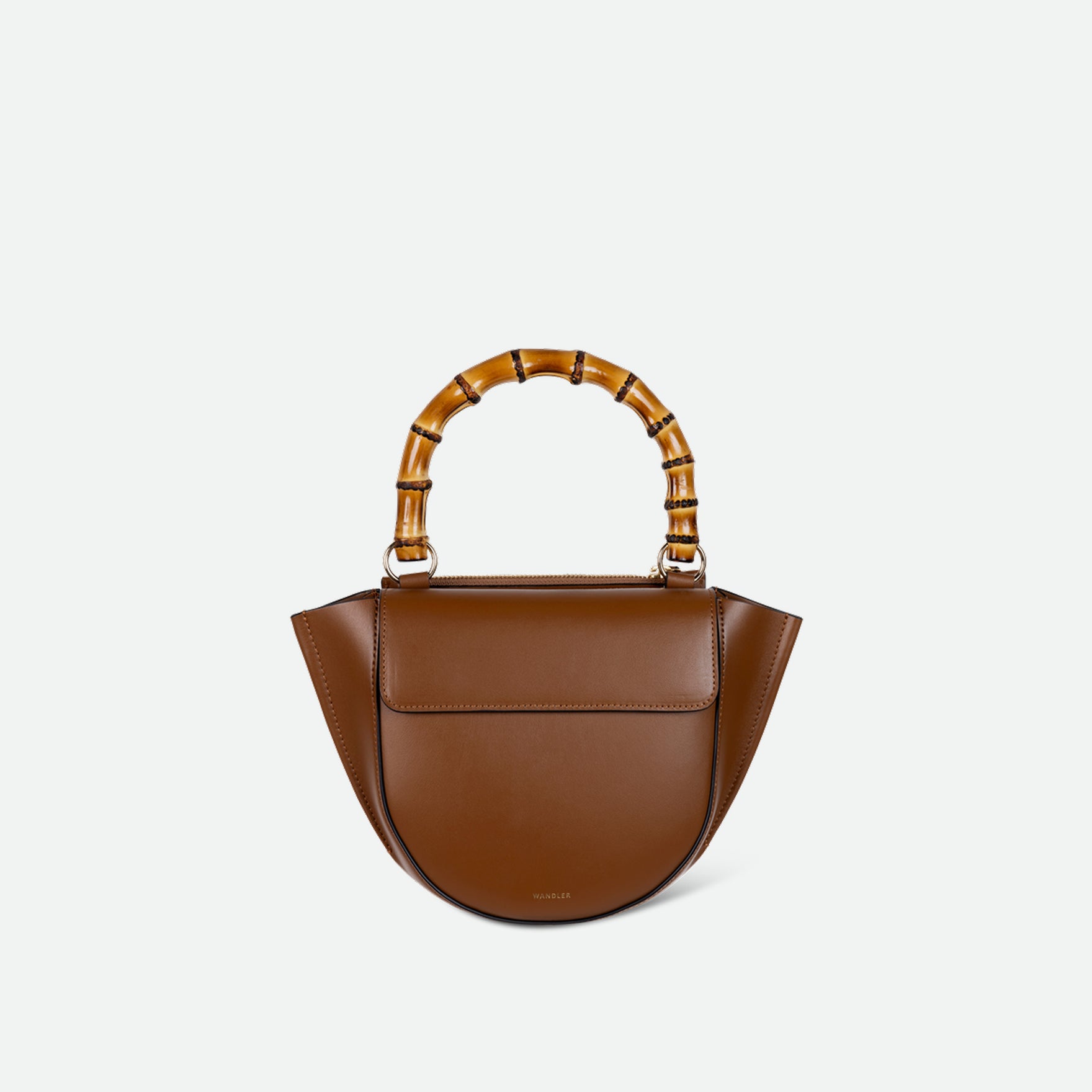 Hortensia Mini-Tasche – Sattel/Bambus