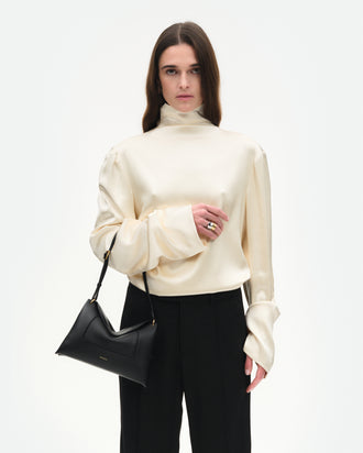 Penelope Slouch Bag - Black Crust