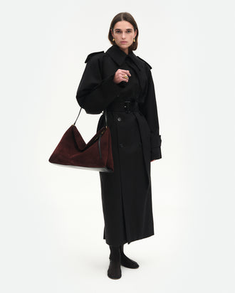 Penelope Tote - Acai Suede / Black