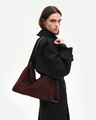 Penelope Tote - Acai Suede / Black