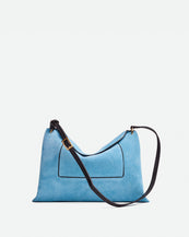 Penelope Slouch Bag - Sky Suede