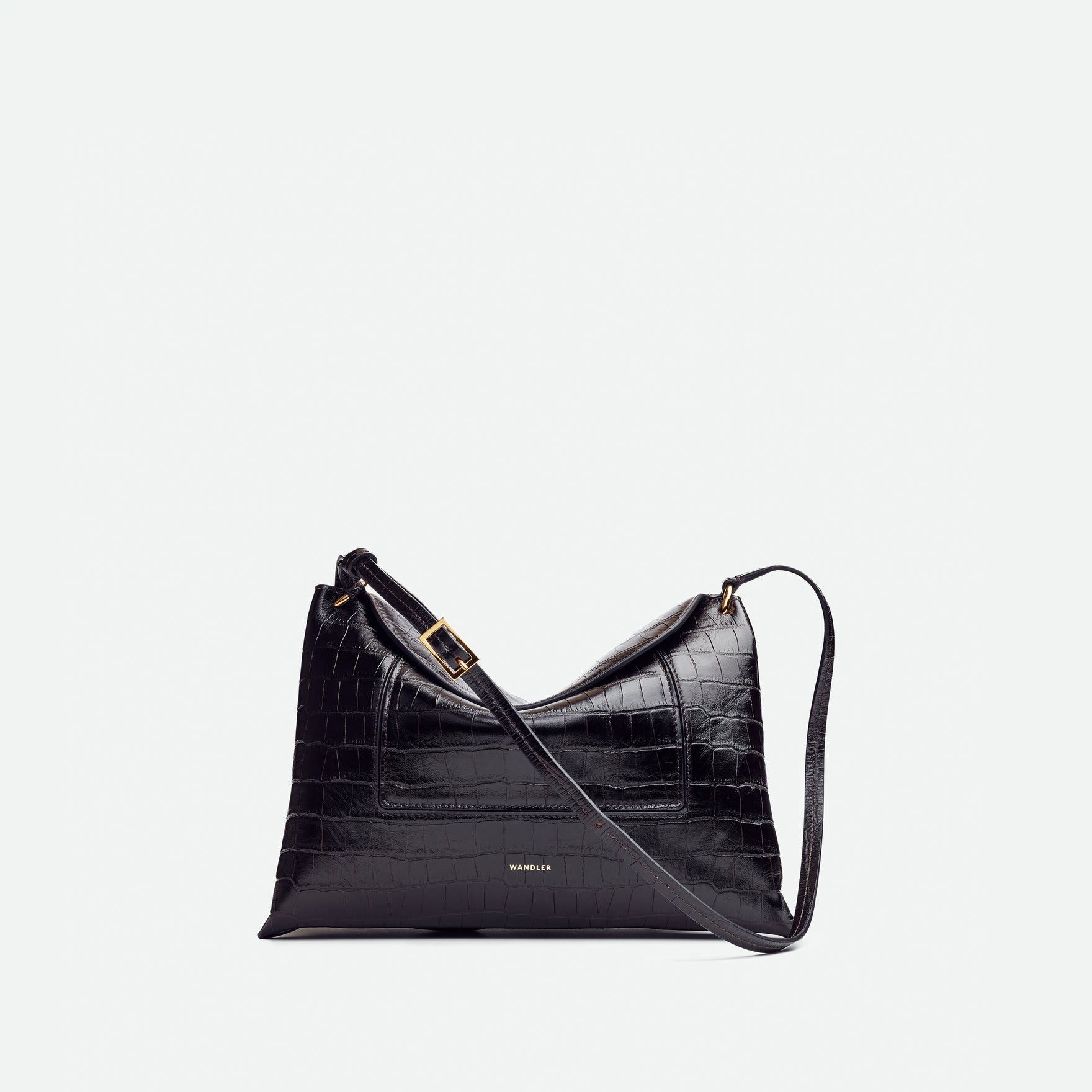 Penelope Slouch Bag - Soil Croco