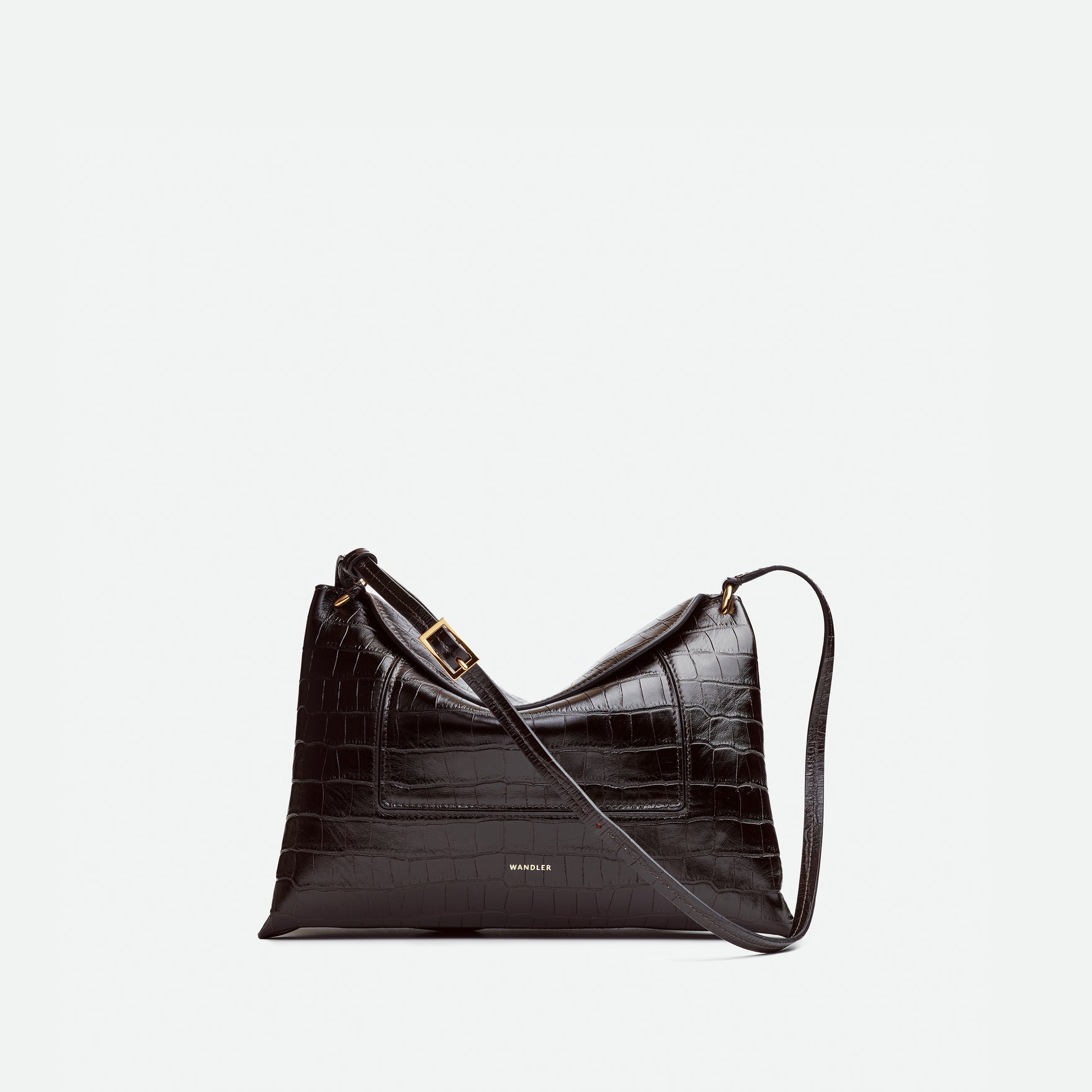 Penelope Slouch Bag - Soil Croco