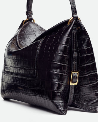 Penelope Slouch Bag - Soil Croco